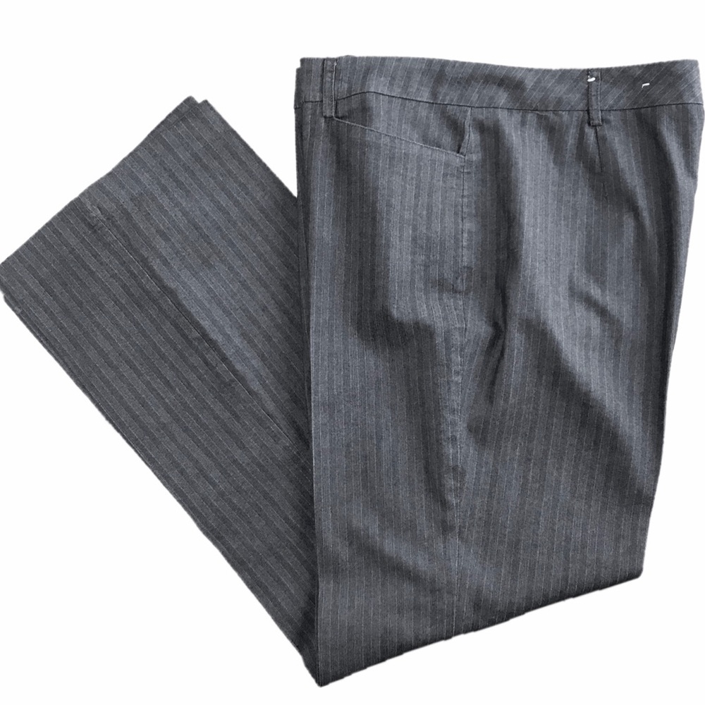 Gray Striped Denim Trousers (328)